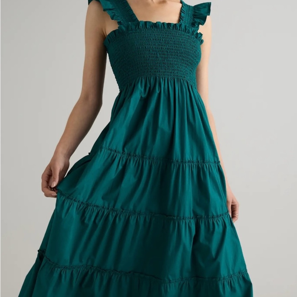 Quince 100% Cotton Poplin Smocked Dress
